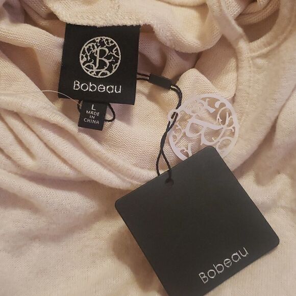 𝅺Bobeau‎ Womens Cowl Neck Top w/Built-in Mask Size Large - Picture 4 of 6